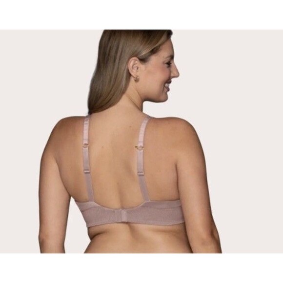 Vanity Fair Bra Size 40D Style 77164 Effortless Wireless Baked Blush Pink - Picture 10 of 11